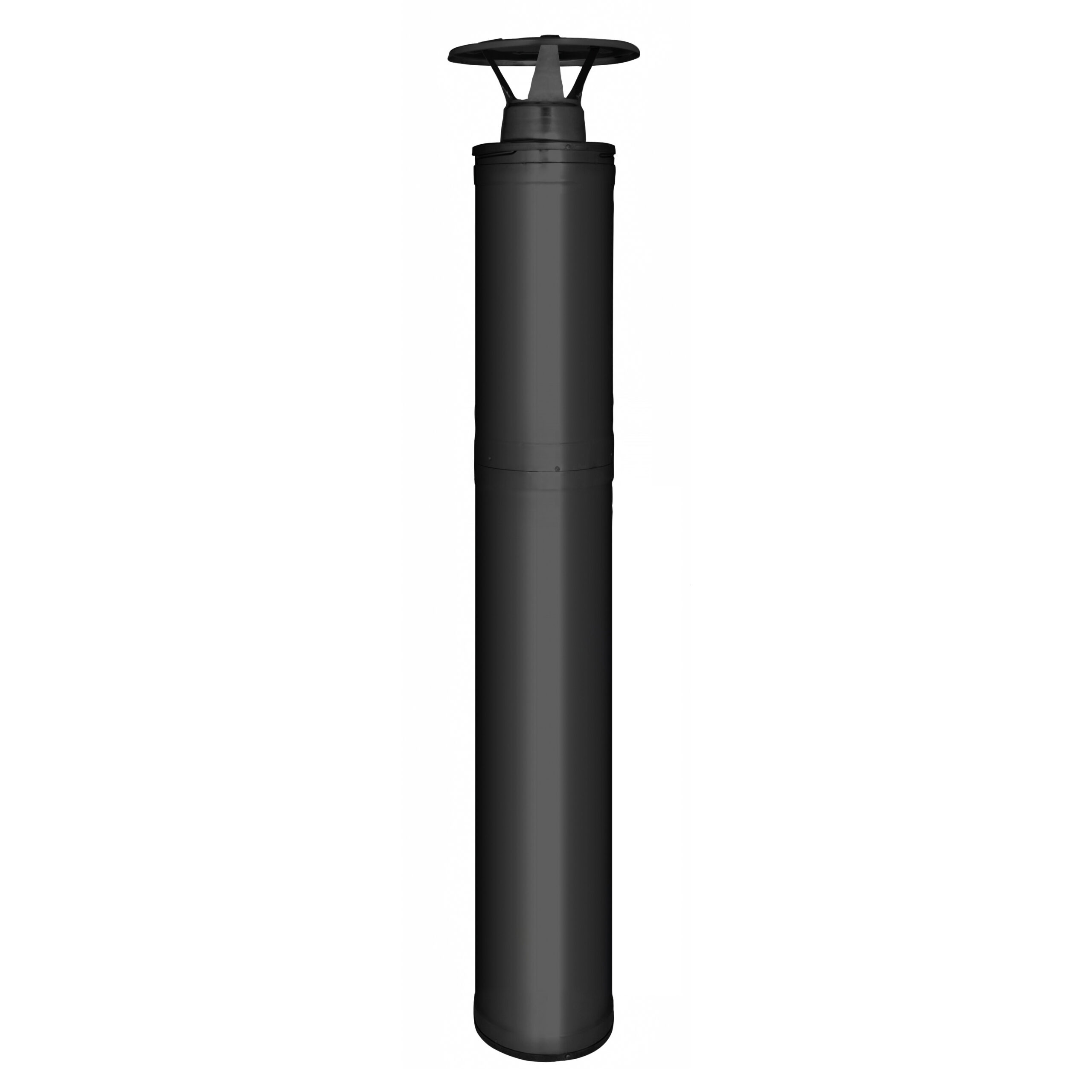 675408_Stålpipe_Harvia_sort_hyttespesialisten Stålpipe